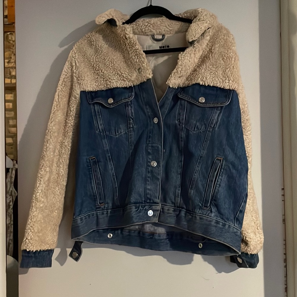 Topshop Sherpa denim jacket